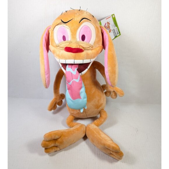 Ren & Stimpy Hug Me Plush Set Nickelodeon 19" Vibrating KidRobot Huggable - Picture 7 of 10